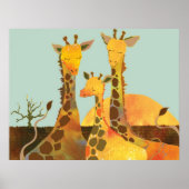 Poster Famille Cute Giraffe (Devant)