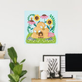 Poster Famille d'abeilles à miel (Bureau à domicile)