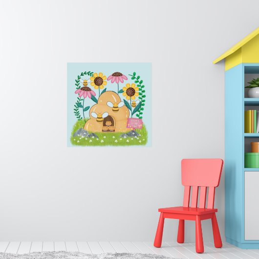 Poster Famille d'abeilles à miel (Pépinière 1)