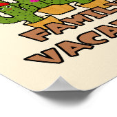 Poster Famille de cactus verts mignons (Coin)
