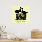 Poster Famille de canards Cayuga (Cuisine)