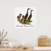 Poster Famille de canards coureurs de chocolat (Cuisine)