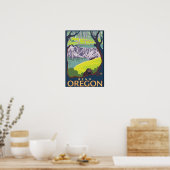 Poster Famille de castors - Bend, Oregon (Cuisine)