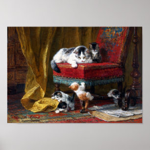 Poster Famille de chats, Henriette Ronner-Knip