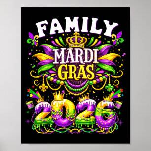 Poster Famille de chemises Mardi Gras Création de souveni