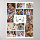 Poster Famille de collage photo Monogramme (Devant)