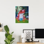 Poster famille de grenouilles (Bureau à domicile)