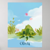 Poster Famille de grenouilles amoureuses (Devant)