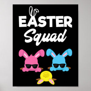 Poster Famille de l'Escadron de Pâques Correspondant Équi