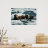 Poster Famille de loutres de mer (Cuisine)