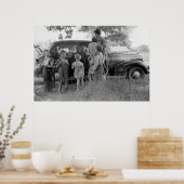 Poster Famille de migrants, 1940 (Cuisine)