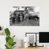 Poster Famille de migrants, 1940 (Bureau à domicile)