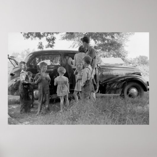 Poster Famille de migrants, 1940 (Devant)