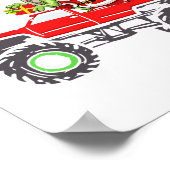 Poster famille de noël appariement père Noël camion dinos (Coin)