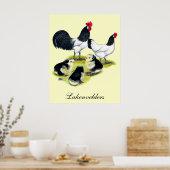 Poster Famille de poulet Lakenvelder (Cuisine)