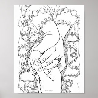 Poster Famille de prières - art imprimé