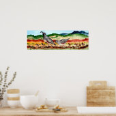 Poster Famille de queues avec Peeps Southwestern Art Post (Cuisine)