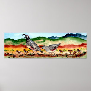 Poster Famille de queues avec Peeps Southwestern Art Post