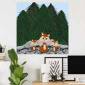 Poster Famille de renards adorable (Bureau à domicile)