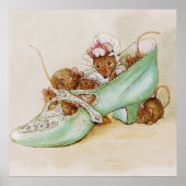 Poster Famille de souris dans une chaussure par Beatrix P (Devant)