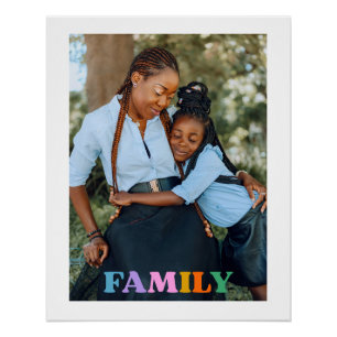 Poster Famille de typographie photo moderne simple