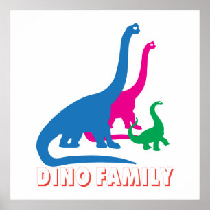 Poster Famille Dino