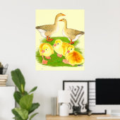 Poster Famille d'oie buff (Bureau à domicile)