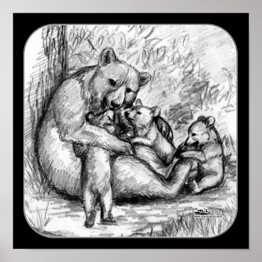 Poster Famille d'ours (Devant)