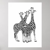Poster Famille Giraffe (Devant)