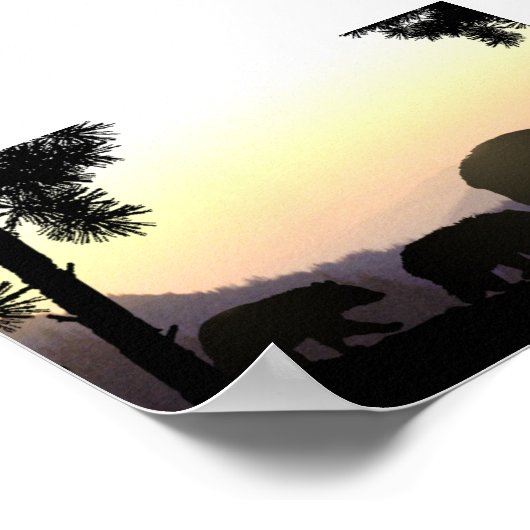 Poster Famille Grizzly Bear (Coin)