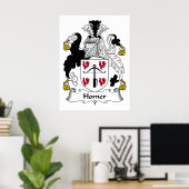 Poster Famille Homer Crest (Bureau à domicile)