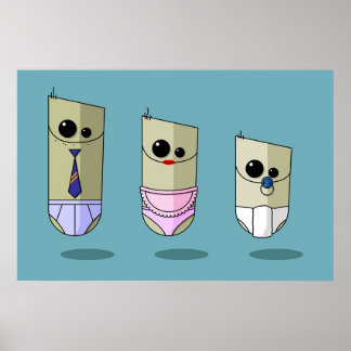 Poster Famille Induite par mal de tête