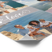 Poster FAMILLE moderne Collage de photos Monogramme Nom 5 (Coin)