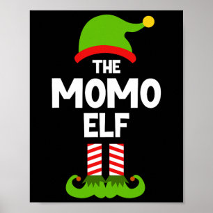 Poster Famille Momo Elf Noël Pyjama Drôle Correspondant
