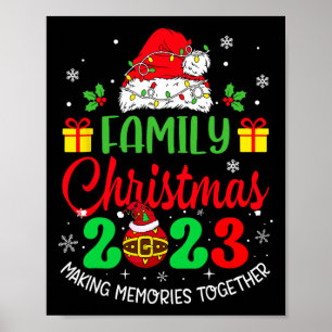 Poster Famille Noël 2023 Équipe de match Père Noël Xm