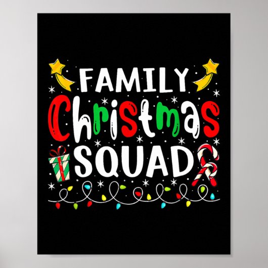 Poster Famille Noël 2023 Santa Hat Crew Fun Femmes Hommes (Devant)