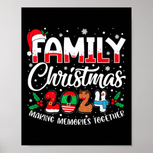 Poster Famille Noël 2024 Matching tenue Xmas Squad S