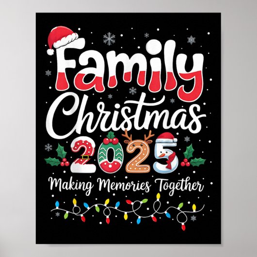 Poster Famille Noël 2025 Matching tenue Xmas Squad S (Devant)