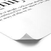 Poster Famille noir et blanc, typographie scandi (Coin)