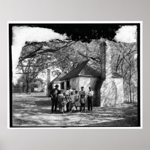 Poster Famille noire à l'Hermitage, Savannah, Ga. c1907