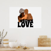 Poster Famille noire Amour Brown Amour noir (Cuisine)