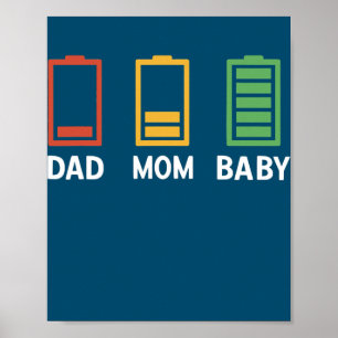 Poster Famille Parents maman papa bébé enfant