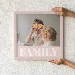 Poster Famille Pastel Rose moderne Cadeau photo<br><div class="desc">Famille Pastel Rose moderne Cadeau photo</div>