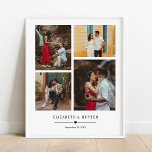 Poster Famille personnalisée ou Mariage Couple 4 Photo Co<br><div class="desc">Ce design imprimé Ajouter votre propre famille personnalisée ou Mariage Couple 4 Photo Collage Poster qui peut être customisé avec votre texte. Cliquez sur le bouton "Customiser" et utilisez notre outil de conception pour modifier ce modèle. Découvrez le magasin Graphic Art Design pour d'autres produits qui correspondent à ce design...</div>