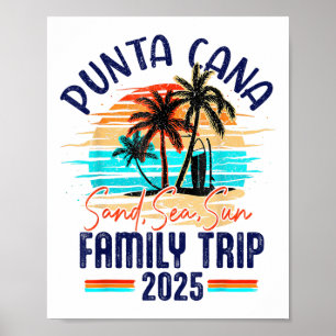 Poster Famille Punta Cana vacances 2025 vacances été Ma