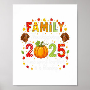Poster Famille Thanksgiving 2025 Équipe de Thanksgiving D