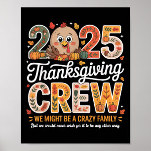 Poster Famille Thanksgiving 2025 Thanksgiving Crew Turqui
