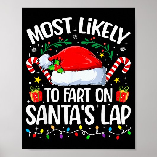 Poster Family Christmas Most Likely To Fart On Santa's La (Devant)