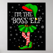 Poster Family Matching Women Girls I'm The Boss Elf Chris (Devant)