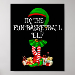 Poster Family Matching Women Girls The Fun Basketball Elf